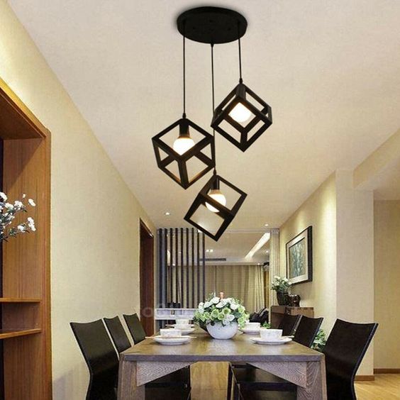 3 مصابيح بتصميم رجعي من الحديد الإبداعي